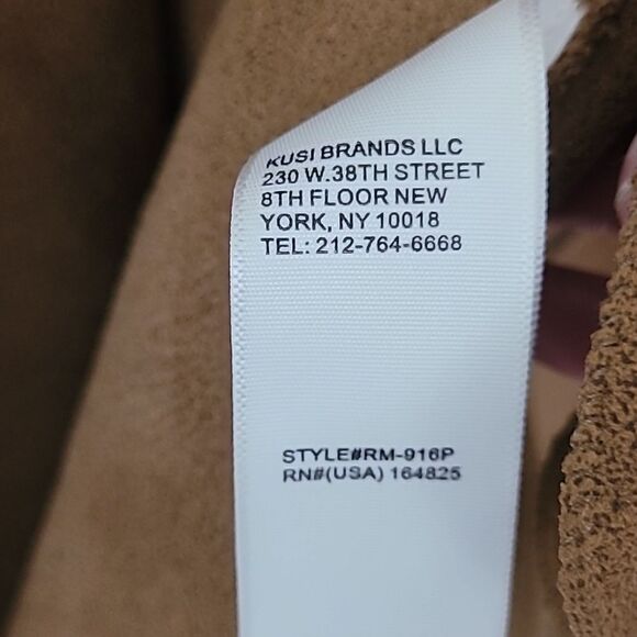 Rebecca Minkoff Brown Faux Shearling Button Down Long Overcoat w/Pockets Size XL - Picture 14 of 15